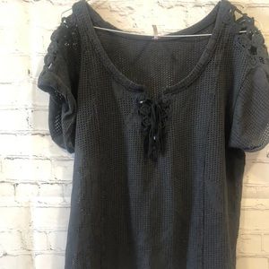 Free People Waffle Top